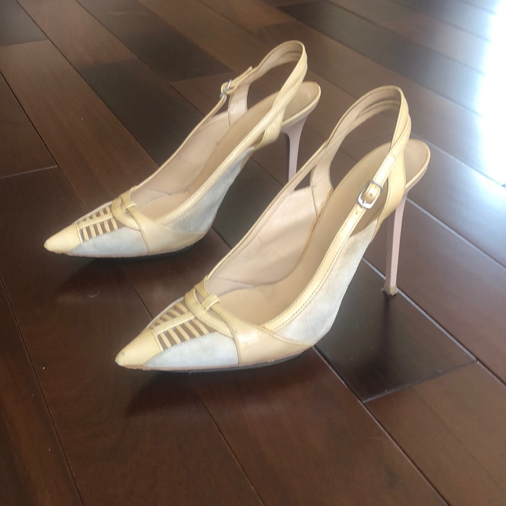 Balenciaga Paris suede and leather high heels